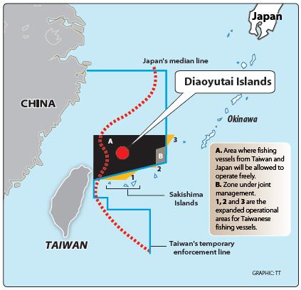 Taiwan-Japan Agreement map